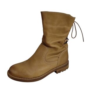 Sofft Leanna Waterproof Leather Lace-Up Moto Boots